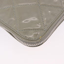 CHANEL Matelasse COCO Mark Tote Bag Patent leather Beige Silver CC Auth bs37021-12