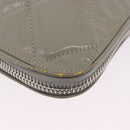 CHANEL Matelasse COCO Mark Tote Bag Patent leather Beige Silver CC Auth bs37021-13