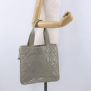 CHANEL Matelasse COCO Mark Tote Bag Patent leather Beige Silver CC Auth bs37021-24