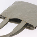 CHANEL Matelasse COCO Mark Tote Bag Patent leather Beige Silver CC Auth bs37021-6