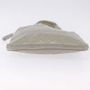 CHANEL Matelasse COCO Mark Tote Bag Patent leather Beige Silver CC Auth bs37021-9