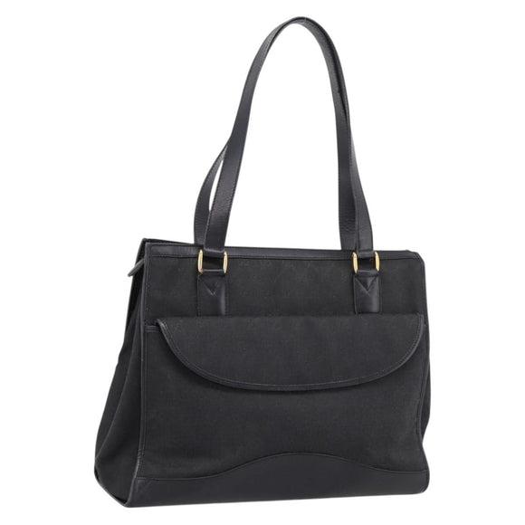 GUCCI GG Canvas Hand Bag Black Gold 002 2854 0305 Auth bs37022