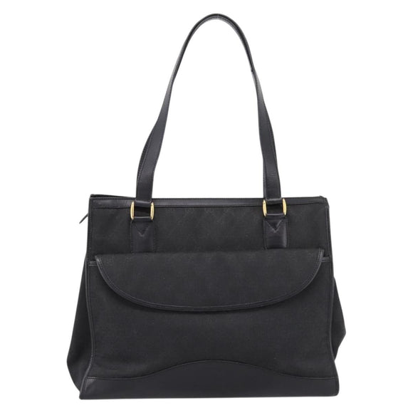 GUCCI GG Canvas Hand Bag Black Gold 002 2854 0305 Auth bs37022