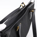 GUCCI GG Canvas Hand Bag Black Gold 002 2854 0305 Auth bs37022-6