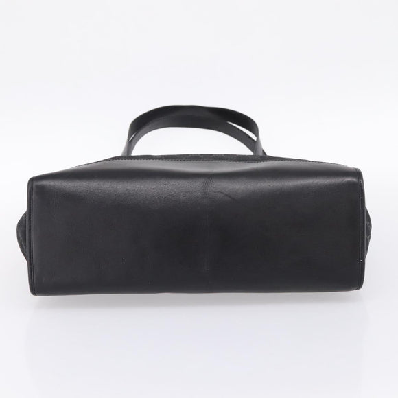 GUCCI GG Canvas Hand Bag Black Gold 002 2854 0305 Auth bs37022