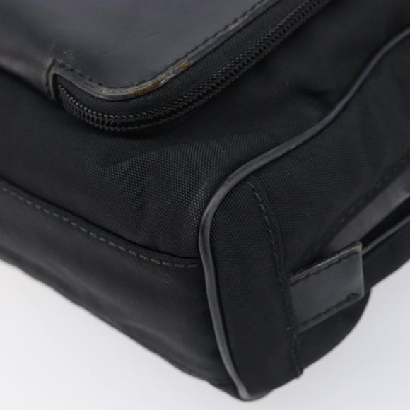GUCCI Business Bag Canvas Black Silver 019 0327 Auth bs37023