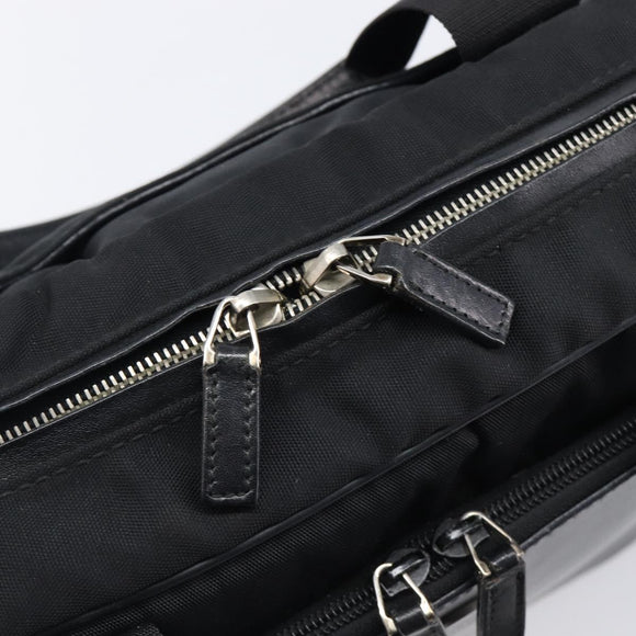 GUCCI Business Bag Canvas Black Silver 019 0327 Auth bs37023