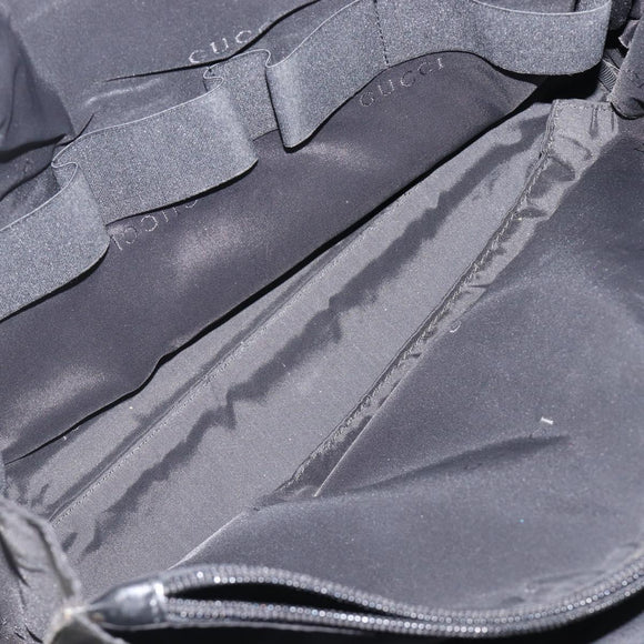 GUCCI Business Bag Canvas Black Silver 019 0327 Auth bs37023