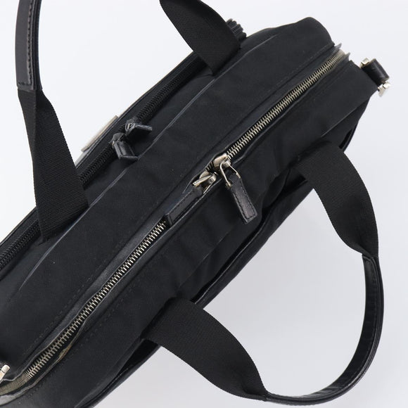 GUCCI Business Bag Canvas Black Silver 019 0327 Auth bs37023