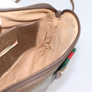 GUCCI GG Supreme Web Sherry Line Bag PVC Beige Gold 904 02 047 Auth bs37024-17