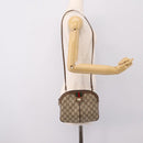 GUCCI GG Supreme Web Sherry Line Bag PVC Beige Gold 904 02 047 Auth bs37024-21