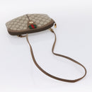 GUCCI GG Supreme Web Sherry Line Bag PVC Beige Gold 904 02 047 Auth bs37024-7