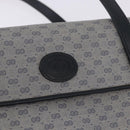 GUCCI Micro GG Supreme Hand Bag PVC Navy Gold 000 46 4857 Auth bs37025-14
