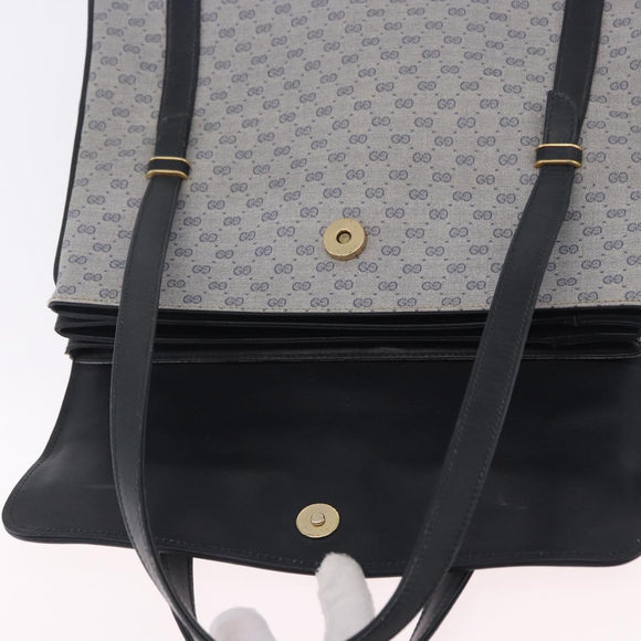 GUCCI Micro GG Supreme Hand Bag PVC Navy Gold 000 46 4857 Auth bs37025