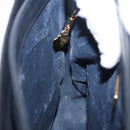 GUCCI Micro GG Supreme Hand Bag PVC Navy Gold 000 46 4857 Auth bs37025-19