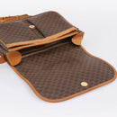 CELINE Macadam Canvas Shoulder Bag PVC Leather Brown Gold Auth bs37026-18