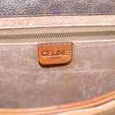 CELINE Macadam Canvas Shoulder Bag PVC Leather Brown Gold Auth bs37026-19