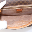 CELINE Macadam Canvas Shoulder Bag PVC Leather Brown Gold Auth bs37026-11