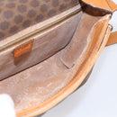 CELINE Macadam Canvas Shoulder Bag PVC Leather Brown Gold Auth bs37026-20