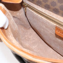 CELINE Macadam Canvas Shoulder Bag PVC Leather Brown Gold Auth bs37026-21