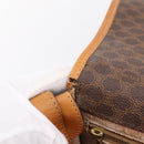 CELINE Macadam Canvas Shoulder Bag PVC Leather Brown Gold Auth bs37026-10