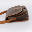 CELINE Macadam Canvas Shoulder Bag PVC Leather Brown Gold Auth bs37026-3