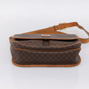 CELINE Macadam Canvas Shoulder Bag PVC Leather Brown Gold Auth bs37026-5