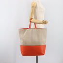 CELINE Horizontalkava Tote Bag Canvas Beige Gold Auth bs37027-21