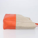 CELINE Horizontalkava Tote Bag Canvas Beige Gold Auth bs37027-4