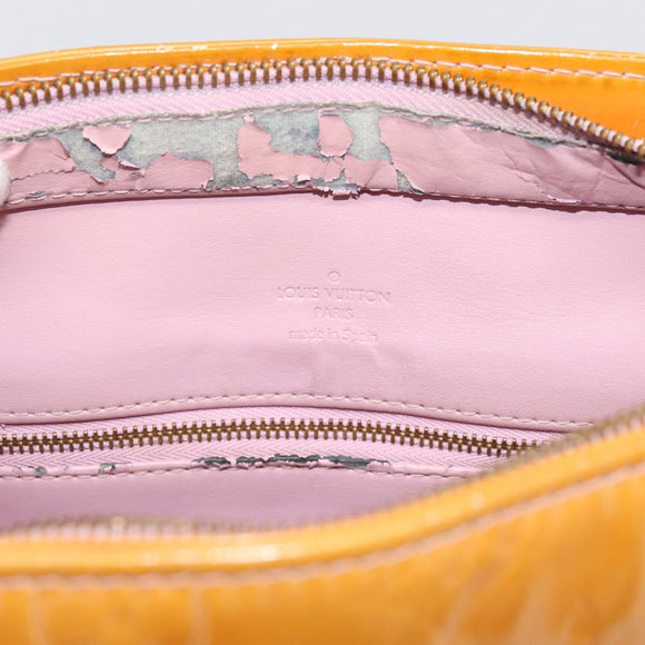 LOUIS VUITTON Monogram Vernis Houston Bag Marshmallow Pink M91302 Auth bs37029