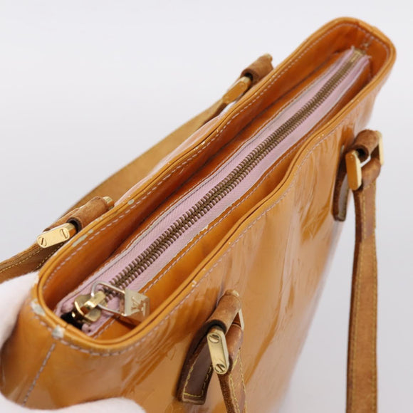 LOUIS VUITTON Monogram Vernis Houston Bag Marshmallow Pink M91302 Auth bs37029
