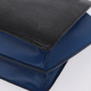 LOUIS VUITTON Epi Bicolor Varenne Hand Bag Black Blue M52385 LV Auth bs37031-16