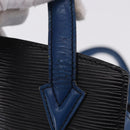 LOUIS VUITTON Epi Bicolor Varenne Hand Bag Black Blue M52385 LV Auth bs37031-8