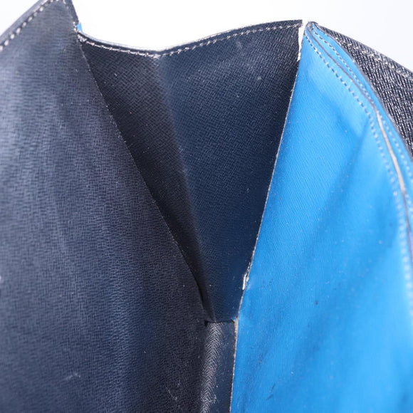 LOUIS VUITTON Epi Bicolor Varenne Hand Bag Black Blue M52385 LV Auth bs37031