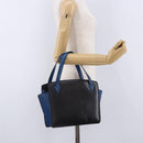 LOUIS VUITTON Epi Bicolor Varenne Hand Bag Black Blue M52385 LV Auth bs37031-27