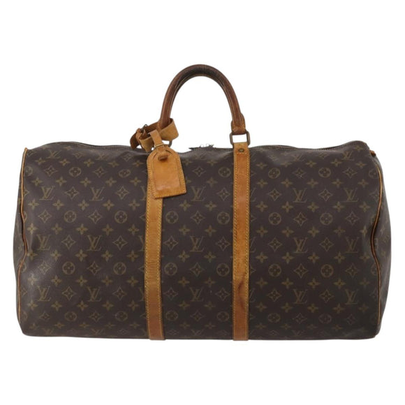 LOUIS VUITTON Monogram Keepall 55 Boston Bag M41424 LV Auth bs37033