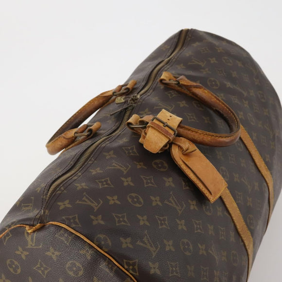 LOUIS VUITTON Monogram Keepall 55 Boston Bag M41424 LV Auth bs37033