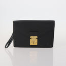 LOUIS VUITTON Epi Serie Dragonne Clutch Bag 2 Set Black Brown LV Auth bs37035-2