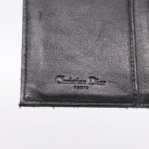Christian Dior Trotter Canvas Bifold Wallet Silver Black Auth bs37038