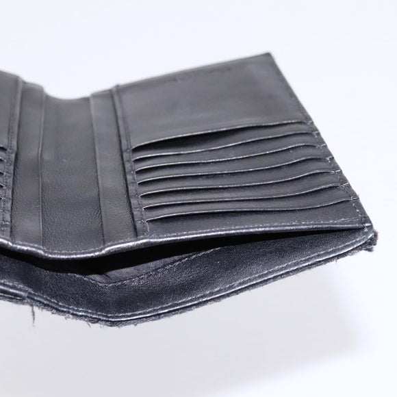 Christian Dior Trotter Canvas Bifold Wallet Silver Black Auth bs37038