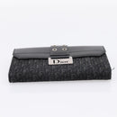 Christian Dior Trotter Canvas Bifold Wallet Silver Black Auth bs37038-6
