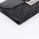 Christian Dior Trotter Canvas Bifold Wallet Silver Black Auth bs37038-14