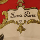 HERMES Carre 90 Scarf Silk Red Auth bs37039-12