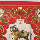 HERMES Carre 90 Scarf Silk Red Auth bs37039-3