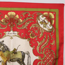 HERMES Carre 90 Scarf Silk Red Auth bs37039-4