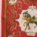 HERMES Carre 90 Scarf Silk Red Auth bs37039-5