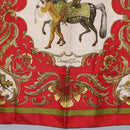 HERMES Carre 90 Scarf Silk Red Auth bs37039-9