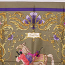 HERMES Carre 90 Scarf Silk Brown Auth bs37040-3