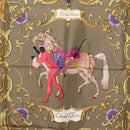 HERMES Carre 90 Scarf Silk Brown Auth bs37040-6