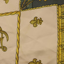 HERMES Carre 90 Scarf ""VUE DU CAROSSE DE"" Silk Gray Auth bs37041-12